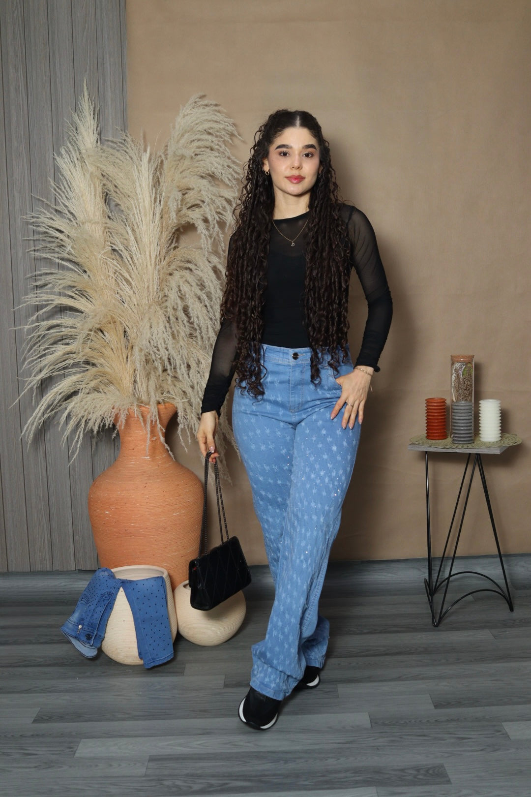 Jean azul claro manualidad tendencia palazzo (Ref 16-01)