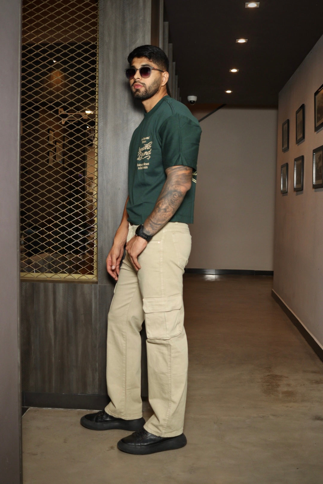 Jean cargo caqui caballero