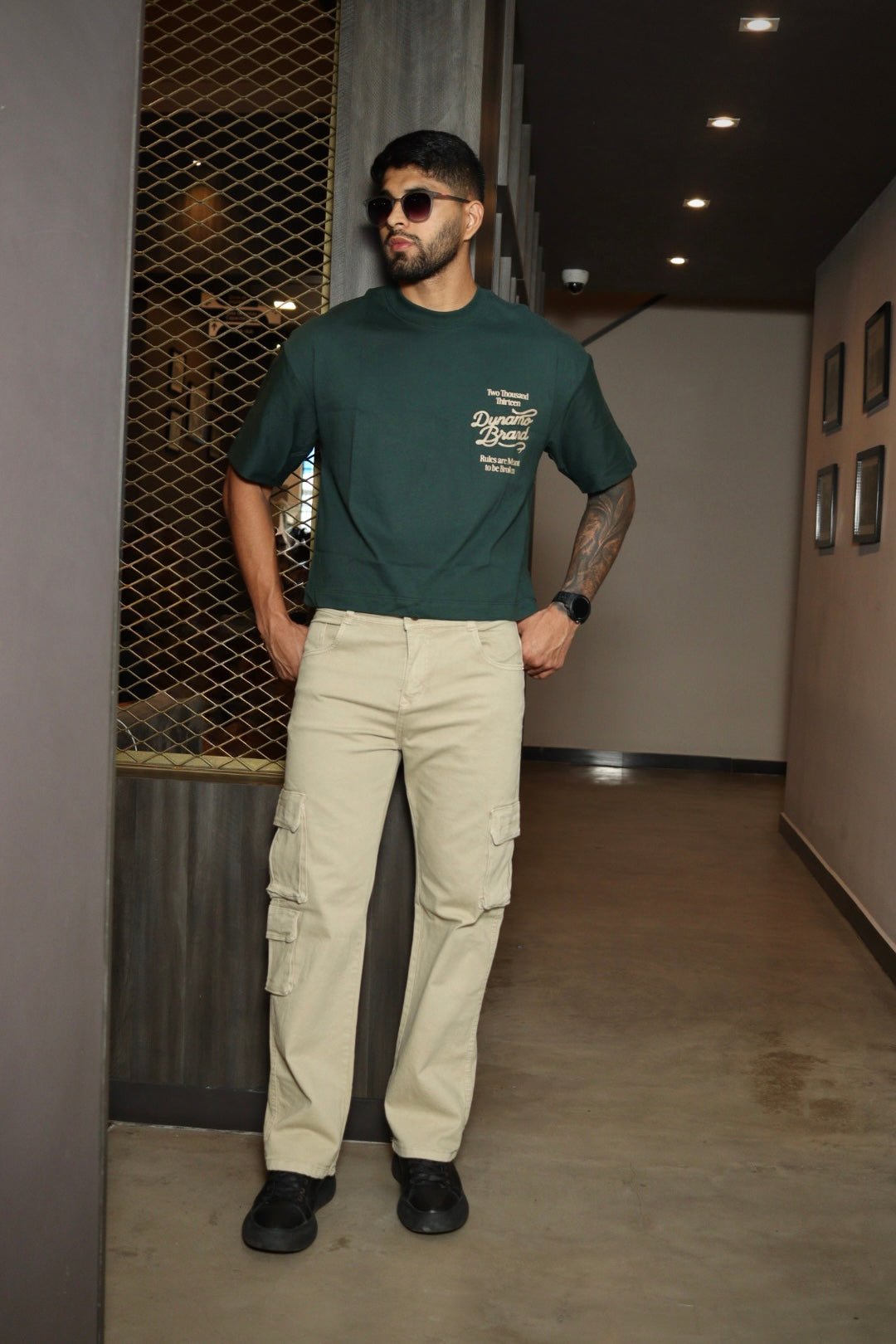 Jean cargo caqui caballero